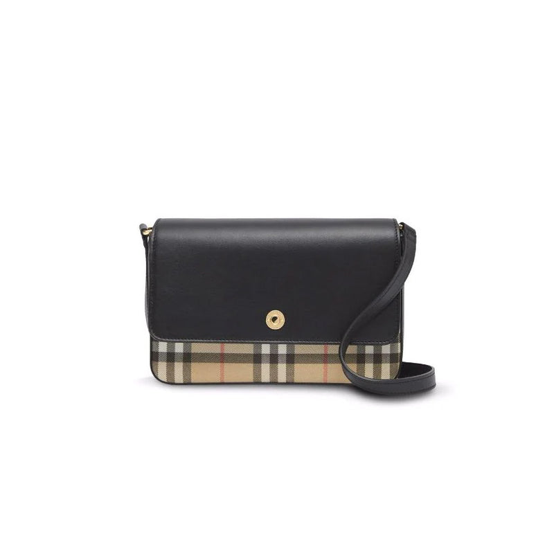 Vintage Check and Leather Penny Bag