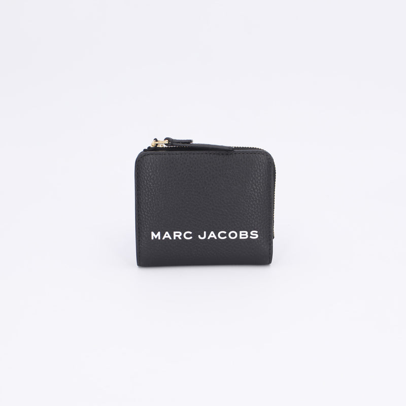 Mini Compact Zip Wallet Black