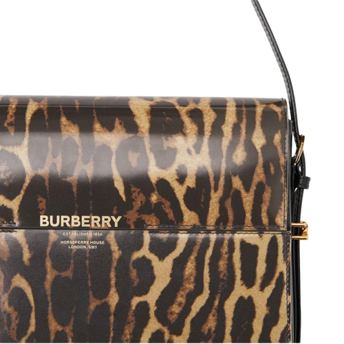 Burberry Leopard Print Shoulder Bag